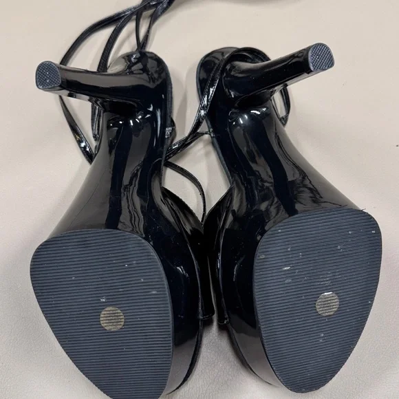 Pleaser 6 Inch Stripper Black Patent Stiletto Heels - Picture 6 of 11